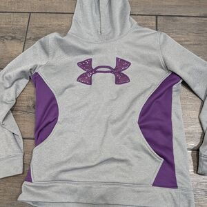 Under Armour Gray and Purple Hoodie